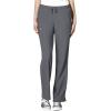 WonderWink W123 Women’s Basic V-Neck Top & Drawstring Pant Scrub Set + Badge Reel(Pewter)