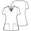 WonderWink W123 Women’s Basic V-Neck Top & Drawstring Pant Scrub Set + Badge Reel(Royal)