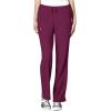 WonderWink W123 Women’s Basic V-Neck Top & Drawstring Pant Scrub Set + Badge Reel(Wine)
