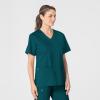 WonderWink Women’s Plus-Size Wonderwork V-Neck Scrub Top, Caribbean, 3X-Large