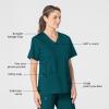 WonderWink Women’s Plus-Size Wonderwork V-Neck Scrub Top, Caribbean, 3X-Large