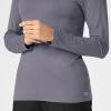 WonderWink Women’s Silky Long Sleeve Tee(Pewter)