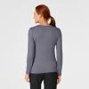WonderWink Women’s Silky Long Sleeve Tee(Pewter)