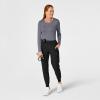 WonderWink Women’s Silky Long Sleeve Tee(Pewter)