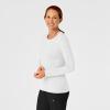 WonderWink Women’s Silky Long Sleeve Tee(White)