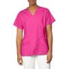 WonderWink Women’s Wonderflex Verity Scrub Top, Hot Pink, X-Large