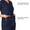 WonderWink Women’s Wonderflex Verity Scrub Top, Navy, Medium