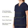 WonderWink Women’s Wonderflex Verity Scrub Top, Navy, X-Small