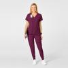 WonderWink womens Flex Back V-neck Top Medical Scrubs, Wine, XX-Small US