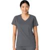 Wink Boundless Women’s 2-Pocket V-Neck Scrub Top – Pewter, L