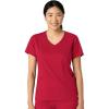 Wink Boundless Women’s 2-Pocket V-Neck Scrub Top – Red, M