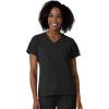 Wink NURTUR Scrubs for Women, V-Neck Scrub Top – Black, 5X