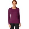 WonderWink Women’s Silky Long Sleeve Tee(Wine)