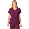 WonderWink womens Flex Back V-neck Top Medical Scrubs, Wine, XX-Small US