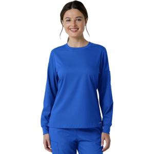 Wink Boundless Scrubs for Women, Classic Long Sleeve Scrub Tee – Royal, M