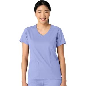 Wink Boundless Women’s 2-Pocket V-Neck Scrub Top – Ceil Blue, XS