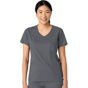 Wink Boundless Women’s 2-Pocket V-Neck Scrub Top – Pewter, L