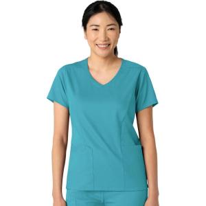 Wink Boundless Women’s 2-Pocket V-Neck Scrub Top – Teal, 5X
