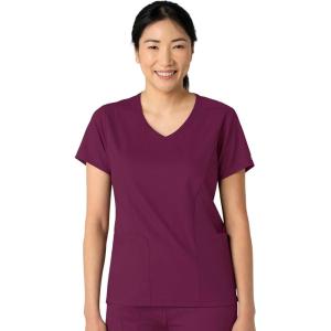 Wink Boundless Women’s 2-Pocket V-Neck Scrub Top – Wine, 3X