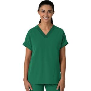 Wink Women’s Women’s Drop Shoulder Boxy Scrub Top(Hunter)