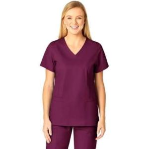 Wink Women’s Women’s Shaped V-Neck Top(Wine)