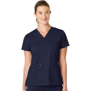 WonderWink Women’s Wonderflex Verity Scrub Top, Navy, X-Small