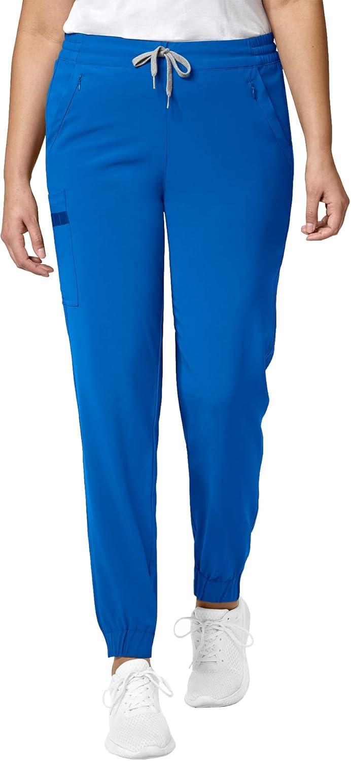 imageWonderWink RENEW Womens VNeck Top amp Womens Jogger Pant Scrub Set Badge ReelRoyal