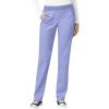 WonderWink PRO Women’s 4 Pocket Wrap Top & Knit Waist Cargo Pant Scrub Set + Badge Reel(Ceil Blue)