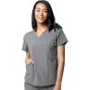 WonderWink RENEW Women’s V-Neck Top & Women’s Jogger Pant Scrub Set + Badge Reel(Grey Heather)