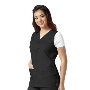 WonderWork WonderWink Unisex Vest’ (X-Small, Black)