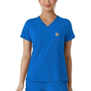 Carhartt Scrubs C13410 Women’s Cross-Flex Modern Fit Tuck-in Top 3X Royal Blue