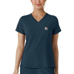 Carhartt Scrubs C13410 Women’s Cross-Flex Modern Fit Tuck-in Top Large Navy
