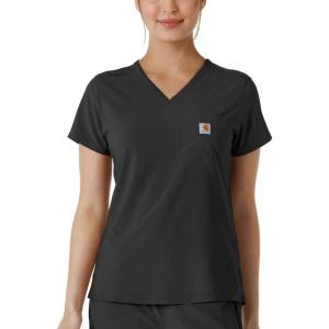 Carhartt Scrubs C13410 Women’s Cross-Flex Modern Fit Tuck-in Top X-Large Black