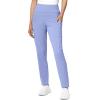 WonderWink RENEW Women’s V-Neck Top & Women’s High Waist Power Pant Scrub Set + Badge Reel(Ceil Blue)