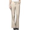 WonderWink WORK Women’s Scrubs Mock Wrap V-Neck Top & Flare Leg Drawstring Pant Scrub Set [XXS – 5XL](Khaki)