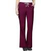 WonderWink WORK Women’s Scrubs Mock Wrap V-Neck Top & Flare Leg Drawstring Pant Scrub Set [XXS – 5XL](Wne)