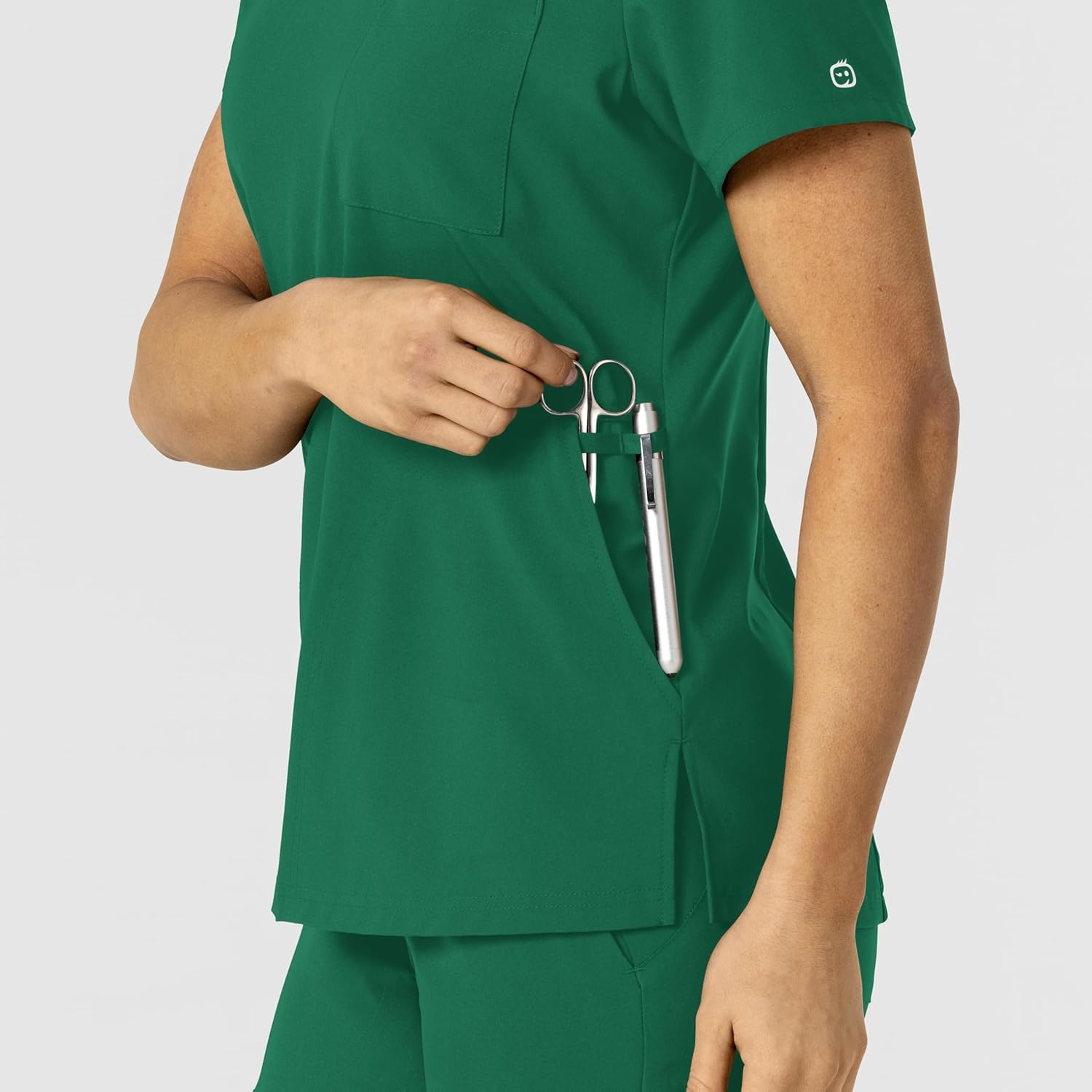 imageWonderWink Womens Womens FlexnReach VNeck Scrub TopHunter