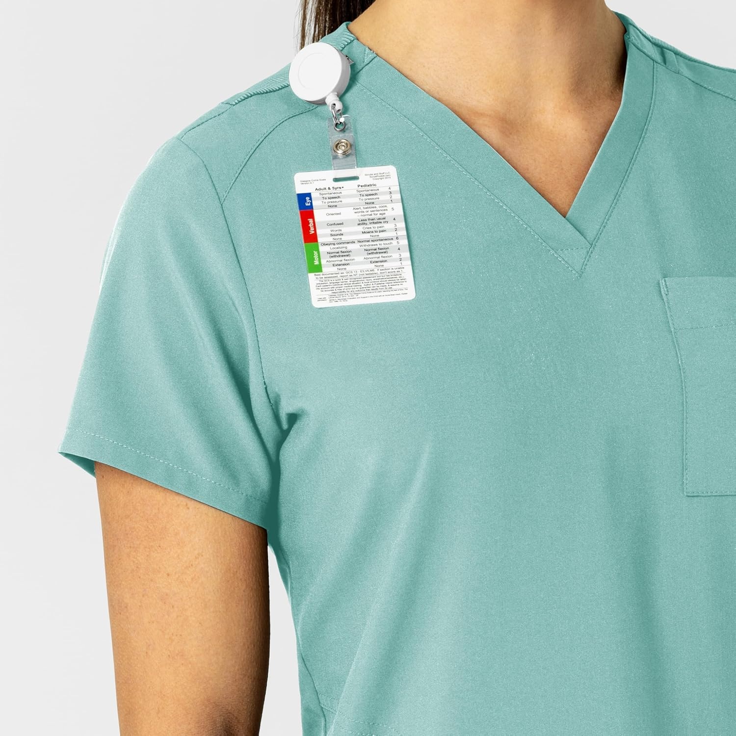 imageWonderWink Womens Womens FlexnReach VNeck Scrub TopTurquoise