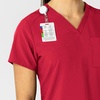 WonderWink Womens Women’s Flex-n-Reach V-Neck Scrub Top(Red)