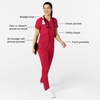 WonderWink Womens Women’s Flex-n-Reach V-Neck Scrub Top(Red)