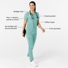 WonderWink Womens Women’s Flex-n-Reach V-Neck Scrub Top(Turquoise)