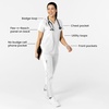 WonderWink Womens Women’s Flex-n-Reach V-Neck Scrub Top(White)