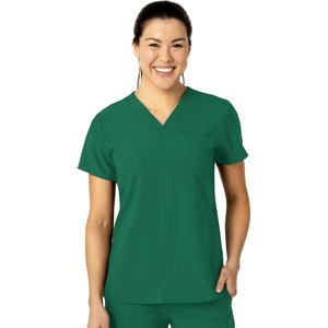 WonderWink Womens Women’s Flex-n-Reach V-Neck Scrub Top(Hunter)