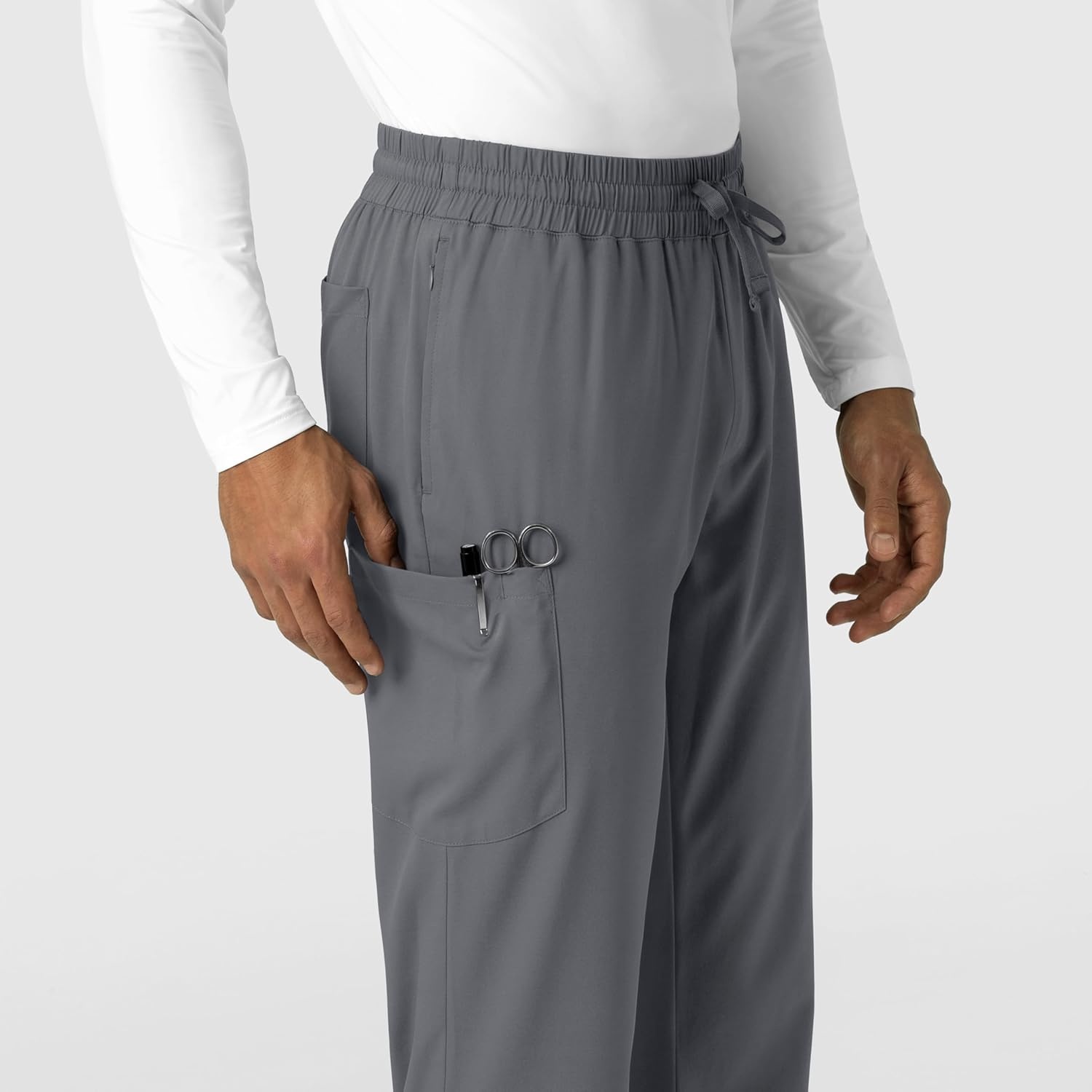 image:imageWink Boundless Mens Straight Leg Scrub PantPewter