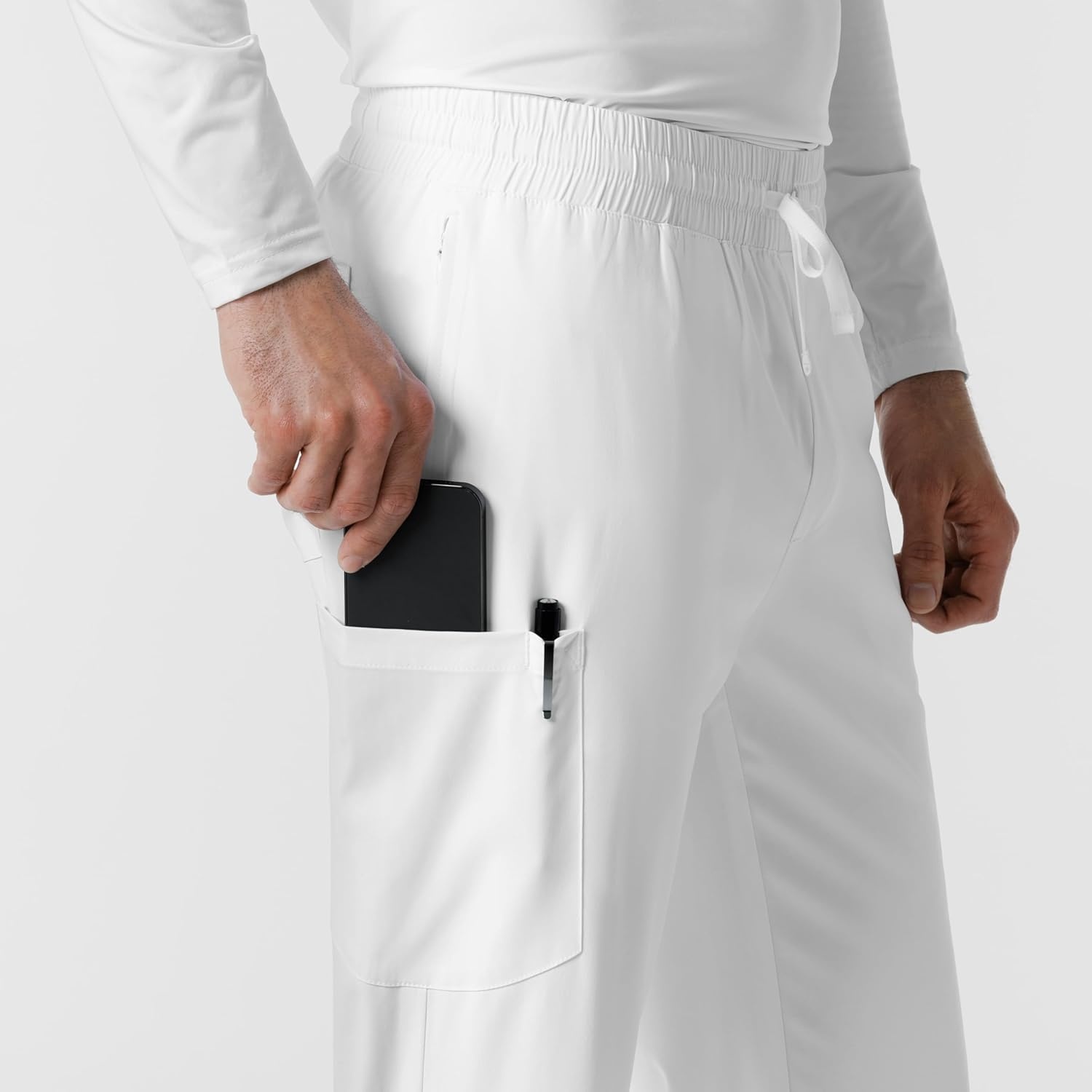image:imageWink Boundless Mens Straight Leg Scrub PantWhite