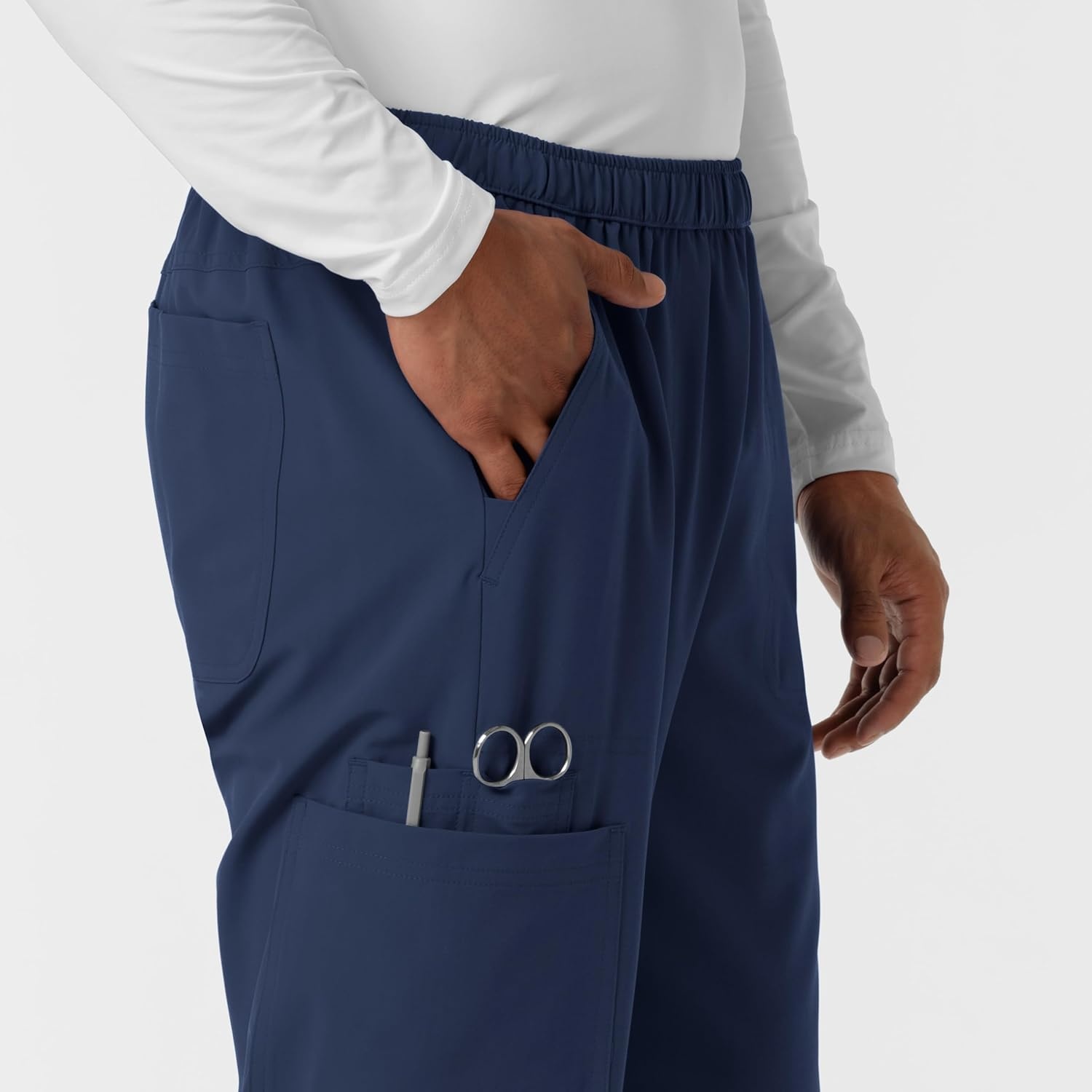 image:imageWink Nurtur Mens Straight Leg Cargo Scrub PantNavy