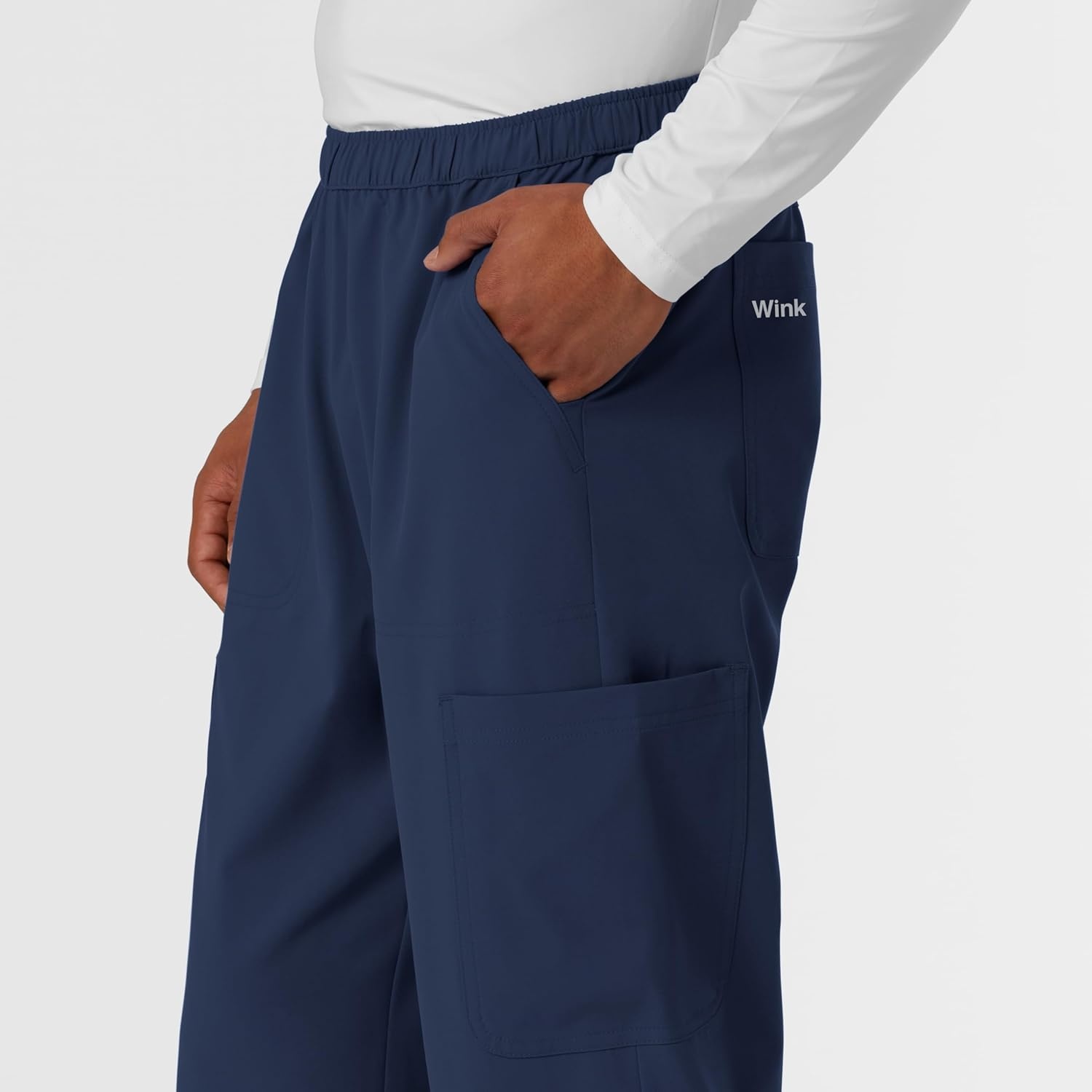 image:imageWink Nurtur Mens Straight Leg Cargo Scrub PantNavy