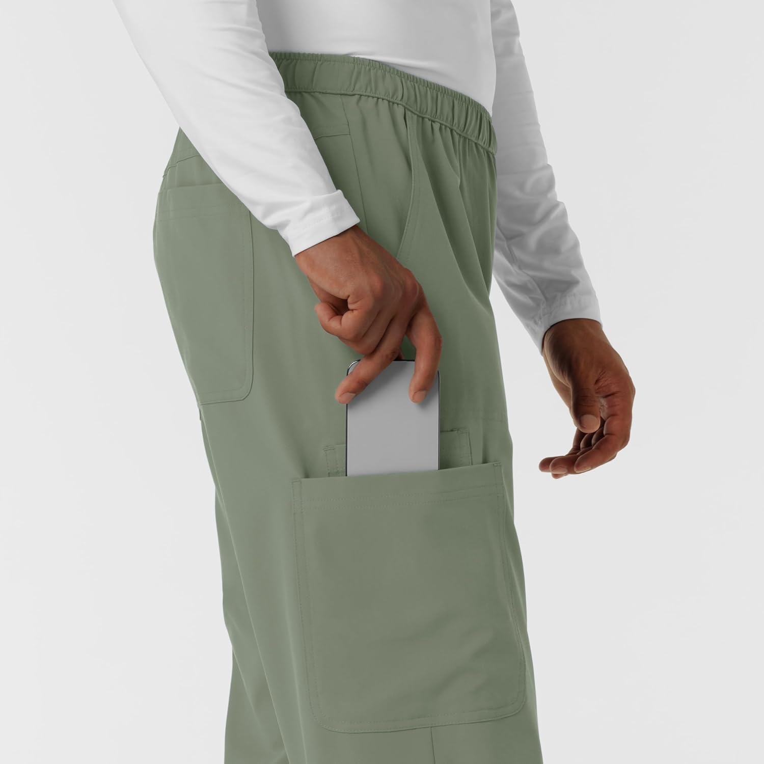 image:imageWink Nurtur Mens Straight Leg Cargo Scrub PantSage