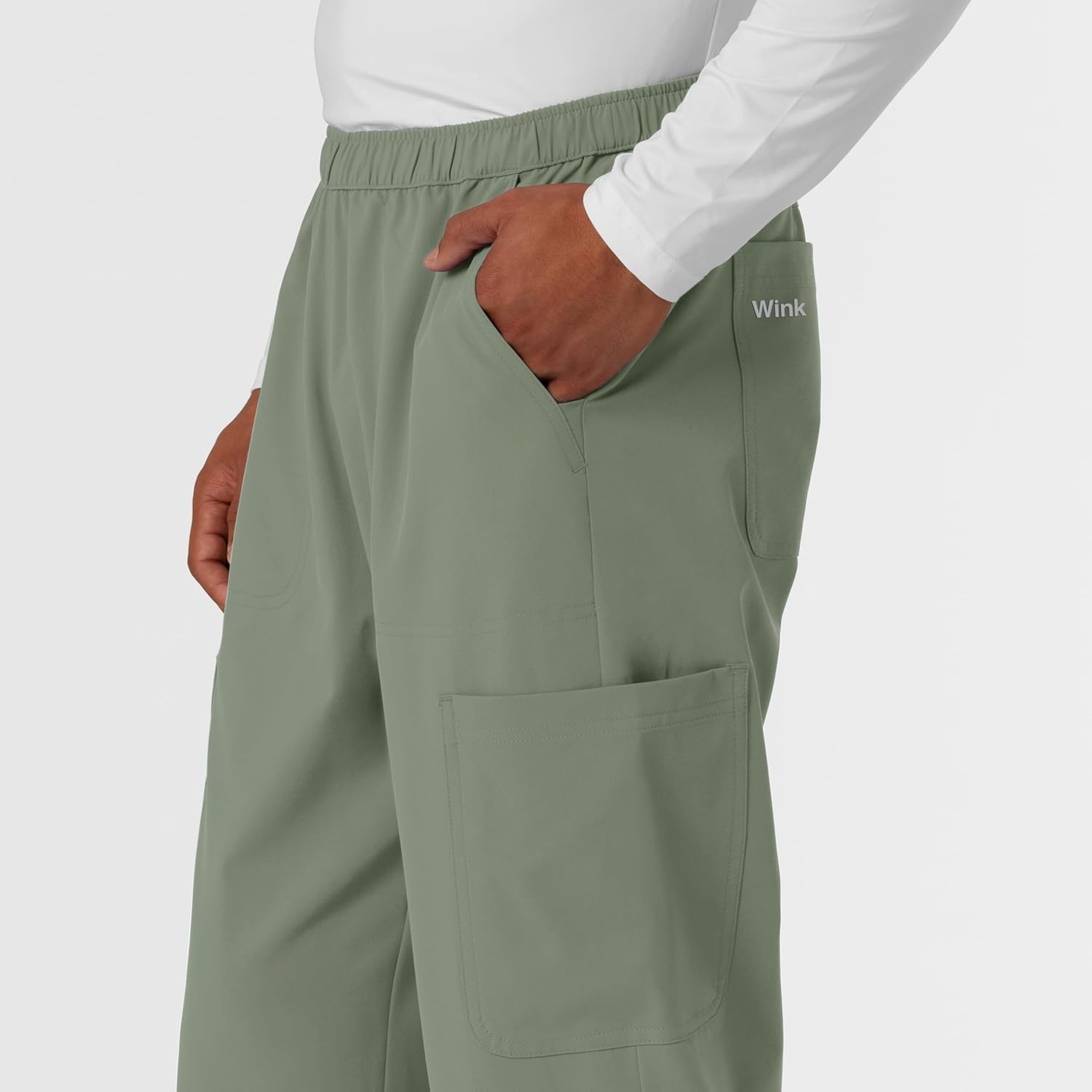 image:imageWink Nurtur Mens Straight Leg Cargo Scrub PantSage