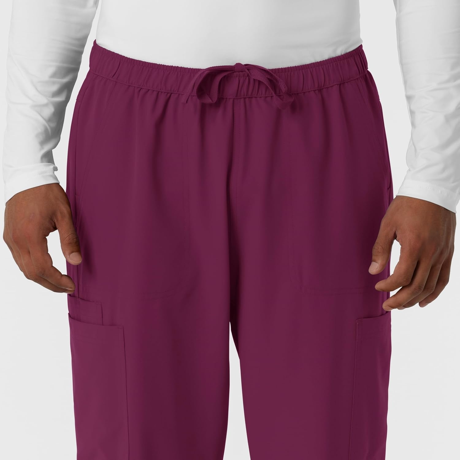 image:imageWink Nurtur Mens Straight Leg Cargo Scrub PantWine